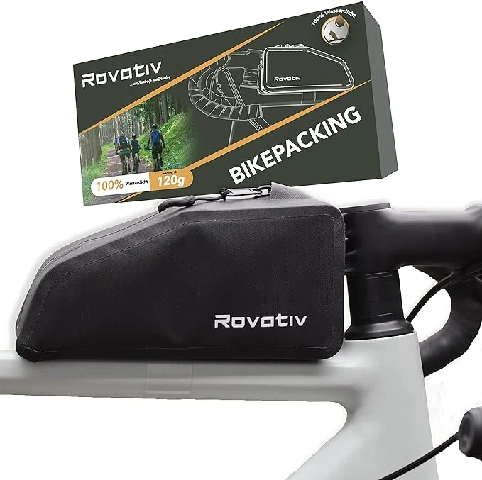 Rovativ® Oberrohrtasche Bolt-on [1 Liter] 100% Wasserdicht für Gravel Bike