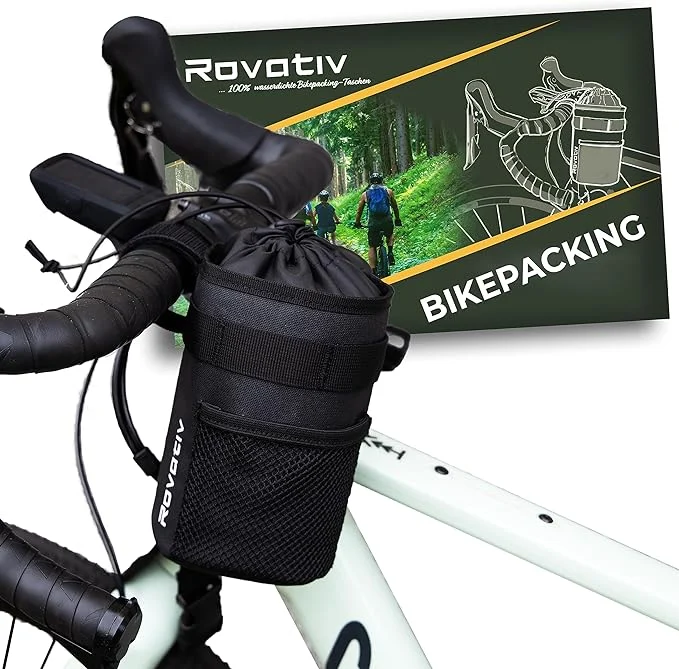 Rovativ® Snack Pack [1,4 Liter] Food Pouch Bikepacking Lenkertasche mit extra Außenfach